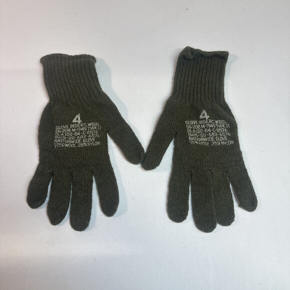 US Army Cold Weather Glove Insert Medium - Olive Green - Picture 1 of 2